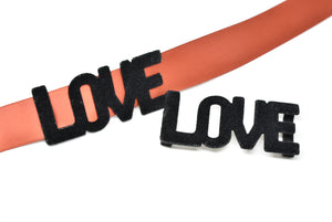 "LOVE" Suede Buckle Connector - Valentine’s Day buckle 