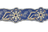 Floral Sequins Jacquard Ribbon