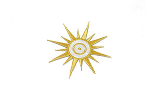 Embroidered Sun Iron On Patch Applique 3.5" | Sun Patch Applique - Target Trim