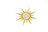 Embroidered Sun Iron On Patch Applique 3.5" | Sun Patch Applique - Target Trim