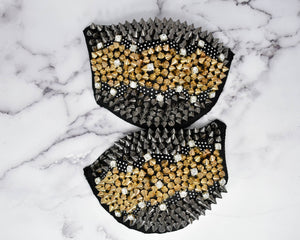 Spiked Rhinestone Shoulder Pad - Target Trim