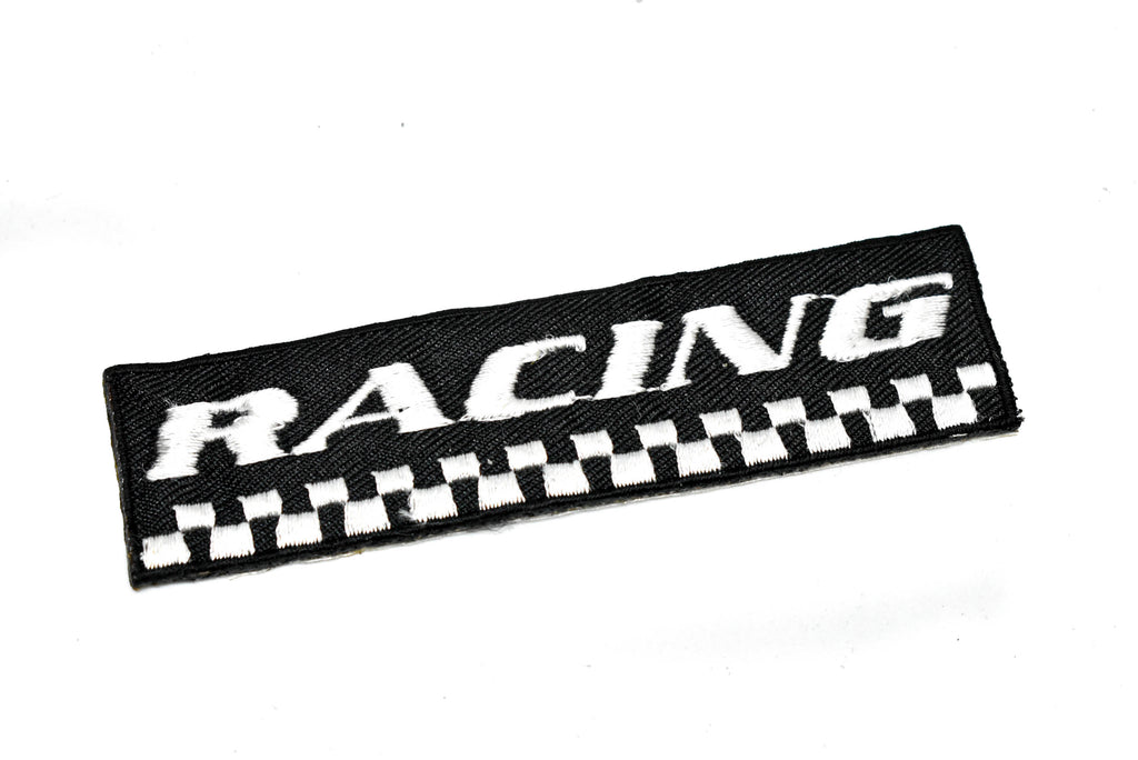 Checkered Racing Iron on Patch, Iron on Car Racing Patch