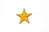 Yellow and Gold Embroidered Star Applique-Iron-on Star Patch 1.75"- 1 Piece