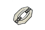 Hexagon Beaded and Rhinestone Applique 3" x 2" | Hexagon Patch Applique - Target Trim