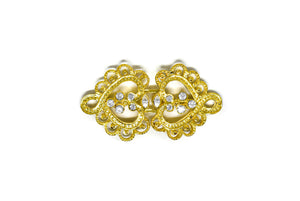 Metal Rhinestone Loop Closure - Target Trim