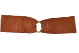 Studded Suede Rusty Orange Belt Buckle Connector - Target Trim