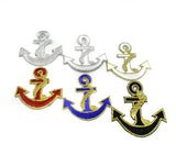 2" x 1.2"Anchor with Rope Embroidered Iron-On Patch