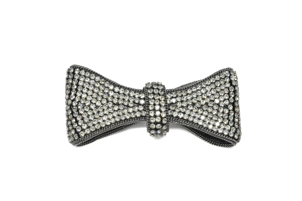 Metallic Gunmetal Rhinestone Bow- Sold by Target Trim Corp.