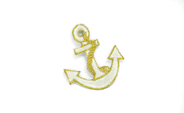 2" x 1.2"Anchor with Rope Embroidered Iron-On Patch