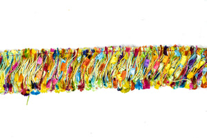 Multi-Color Frayed Fringe Trim