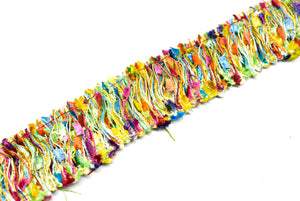 Multi-Color Frayed Fringe Trim