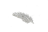 Feather Rhinestone Brooch Target Trim