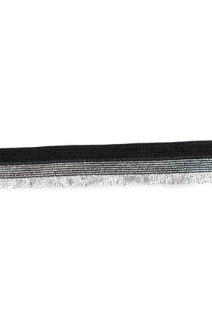 Black and Metallic Silver Striped Trim - Target Trim