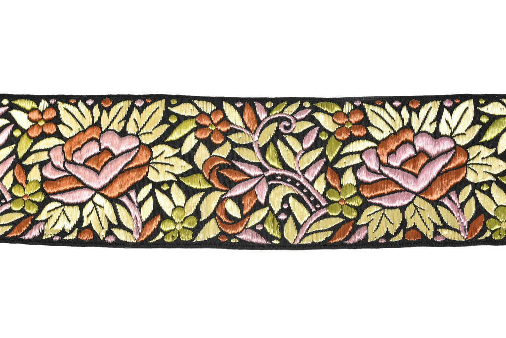 Floral Jacquard Ribbon - Indian Style Trim 2.25 - 1 Yard – Target