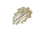 Dangling Crown Rhinestone Brooch - Target Trim