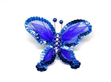 Rhinestone Butterfly Brooch with Beads  Target Trim