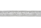 Metallic Silver Jacquard Ribbon 0.90" - 1 Yard