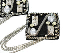 Square Shape Epaulet with Rhinestone, Beads and Dangling Chain -Target trim