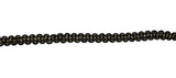 Black and Metallic Gold Gimp Trim 1/2" - 1 Yard