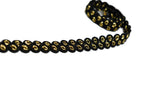 Black and Metallic Gold Gimp Trim 1/2" - 1 Yard