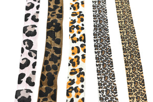 Assorted Cheetah Print Elastics Trim 0.63" | Elastic Trim | Printed Trims - Trim