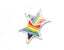Embroidered Rainbow Star Applique- Iron-on Star Patch- Glue on Embroidered Star 1