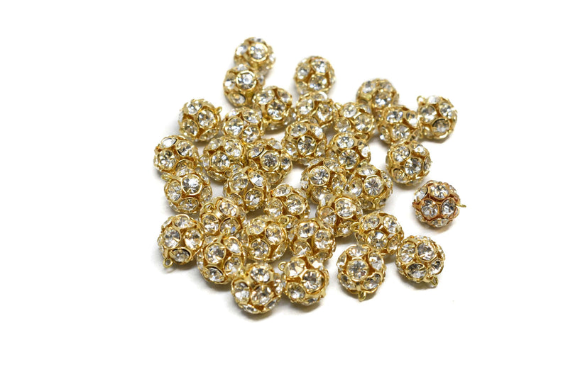 Gold Rhinestone Button Target Trim