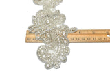 Curvy Beaded Rhinestone Applique - Beautiful Design Patch Applique