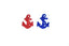 Embroidered Ship Anchor Iron-On Patch Applique 1.50