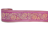 Floral Jacquard Ribbon - Indian Style Trim 2.25" - 1 Yard