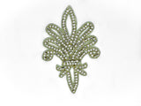 Fleur-de-lis Rhinestone Iron-On Patch/Applique 7" x 4.50" | Target Trim