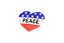Heart-Shaped Patriotic Peace Iron-On Patch 2