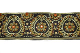 Indian Embroidered Jacquard Trim with Sequins