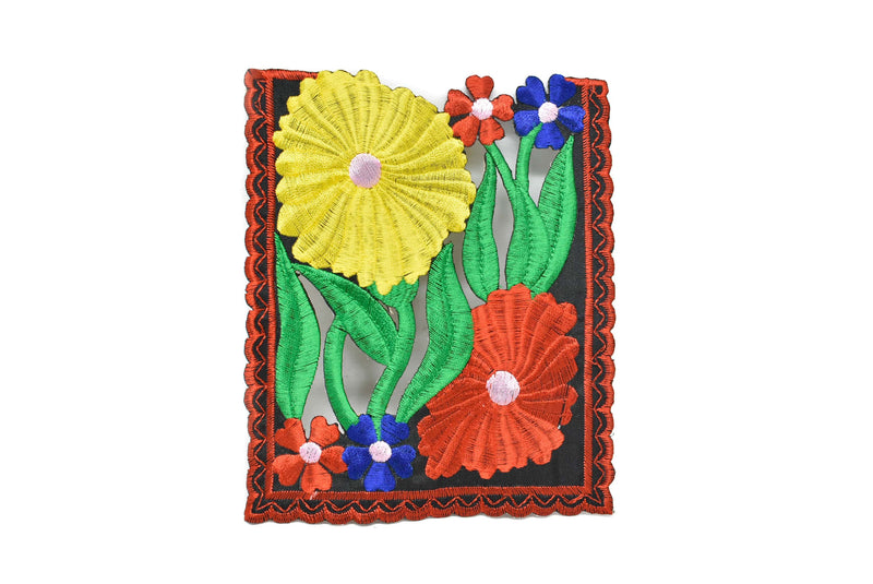 Square Floral Sew-On Applique 6" x 5" | Flower Patch Applique - Target Trim