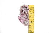 Pink Beaded and Pearled Floral Applique 2.25" x 1.25" | Floral Pearl Patch Applique - Target Trim