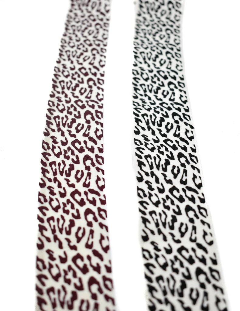 Leopard Print Fold-Over Elastic 1.63" - 1 Yard