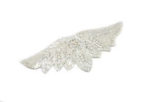Angelic Rhinestone Wings Applique 6.75" x 2.5" | Angel's Wings Applique | Angel's Wings Patch 