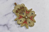 Beaded Royal Seal Applique 3"x 2.50" | Royal Seal Patch Applique | Applique | Patch - Target Trim