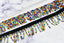 Dangling Beaded Fringe Trim | Multi-Color Beaded Fringe Trim | Beaded Trim for Dance Costumes | Party Dress Trim sold by the yard