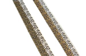 Dual-Tone Cheetah Print Fold-Over Elastic 0.63" - 1 Yard