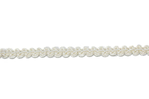 Ivory Braided Gimp Trim 2/5" - 1 Yard