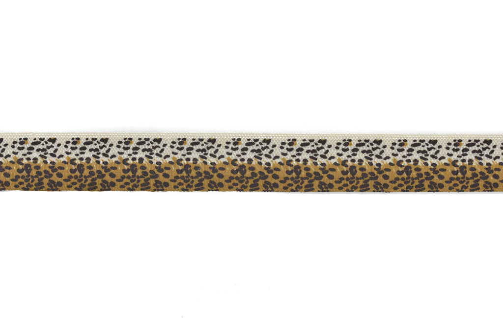 Dual-Tone Cheetah Print Fold-Over Elastic 0.63" - 1 Yard