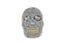 Rhinestone Skull Brooch 3.25