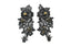 Black Floral Organza Applique (Pair)