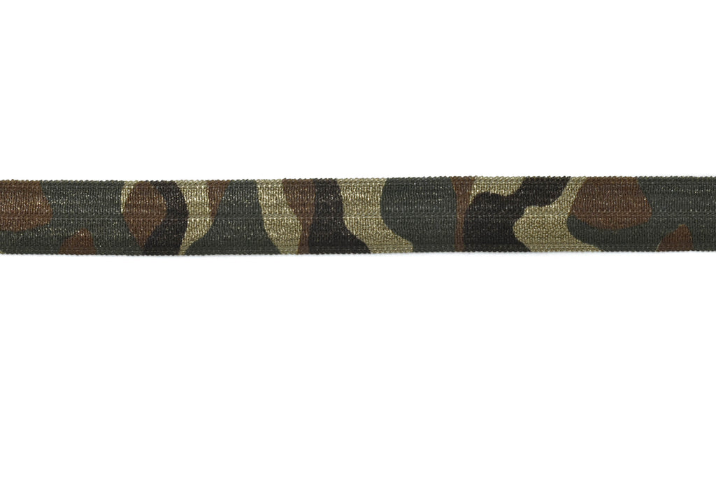 Army / Camo Print Elastic Trim 0.50" - Camouflage Trim