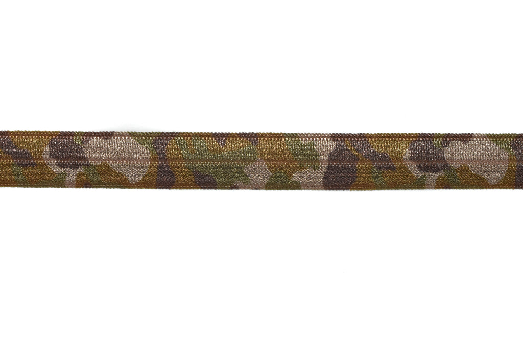 Army / Camo Print Elastic Trim 0.50" - Camouflage Trim