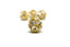 Gold Rhinestone Button 0.25