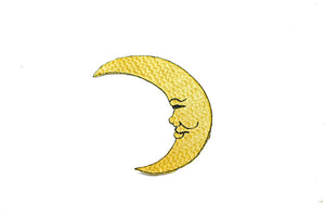 Gold Embroidered Moon Or Sun/Half Sun Iron-On Patch/Applique - Target Trim