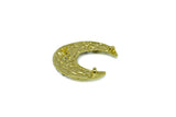 2 1/5" Moon Crystal Rhinestone  Brooch 