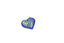 Electric Blue Heart Iron-On Patch